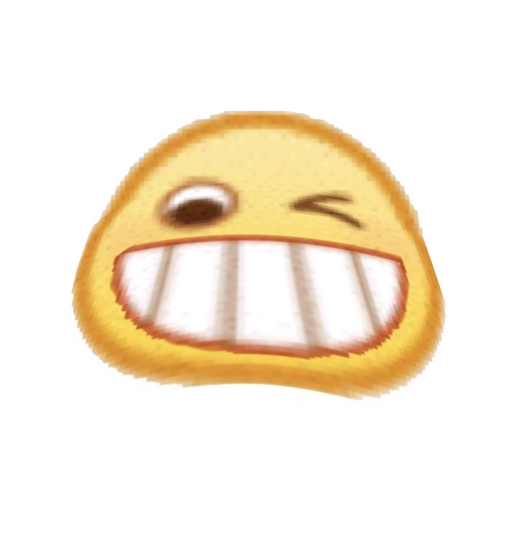 龇牙眯眼emoji