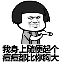 我身上随便起个痘痘都比你胸大
