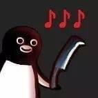 黑企鹅拿菜刀菜刀企鹅