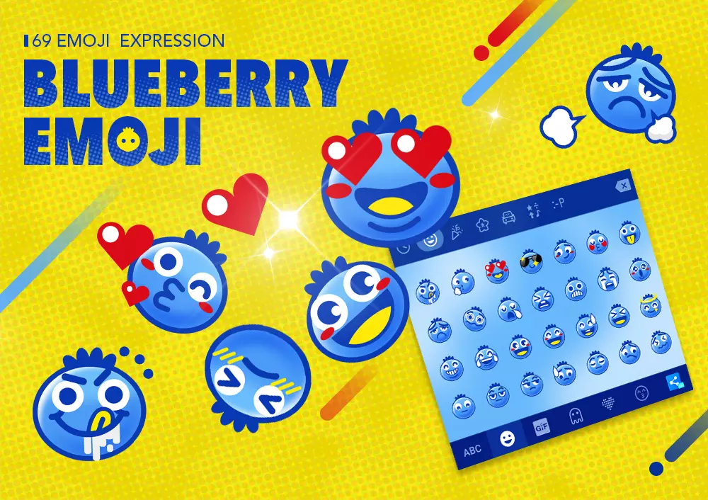 BlueberryEmoji蓝莓卡通形象